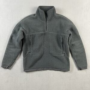 Mountain Hardwear Sweater Womens Small Gray 1/4 Zip Sherpa PullOver Sweatshirt